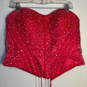 Alyce sequined corset top